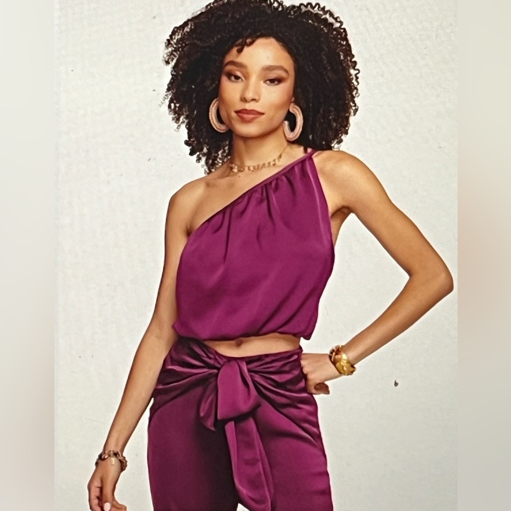 Ramy Brook Stunning set..Margo pants (sz 10) and Cheryl top (sz L) plumberry NWT